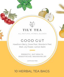 Tily Tea Good Gut Herbal Tea Natural Prebiotic Tea for Digestive Support 10 Teabags