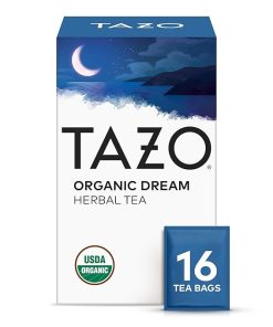 TAZO Organic DREAM Herbal Tea Bags Caffeine Free Bedtime Tea 16 Tea Bags