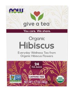 Alternative view of NOW Foods Organically Hip Hibiscus™ Tea Caffeine Free Unbleached Tea Bags with our No-Staples Design 24 Count