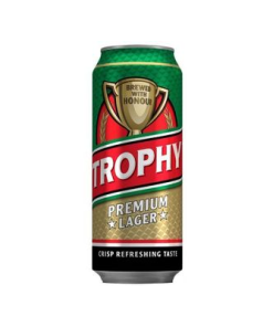 Trophy Premium Lager Beer 500ml Can x 6