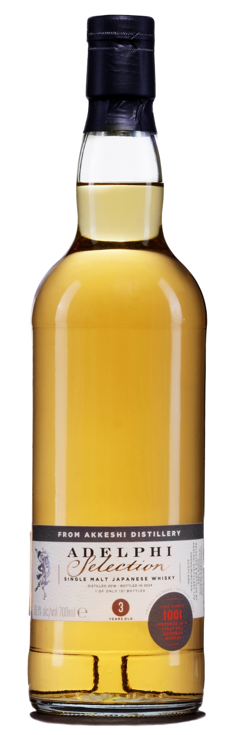 Adelphi Selection – Akkeshi 3 Years Old – Distilled 2018 – Cask 1001 (59.1% ABV, 700 mL)