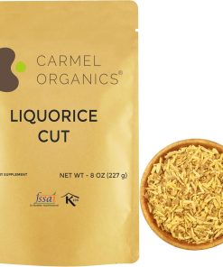 CARMEL ORGANICS Licorice Mulethi Root Cut 8 Ounce