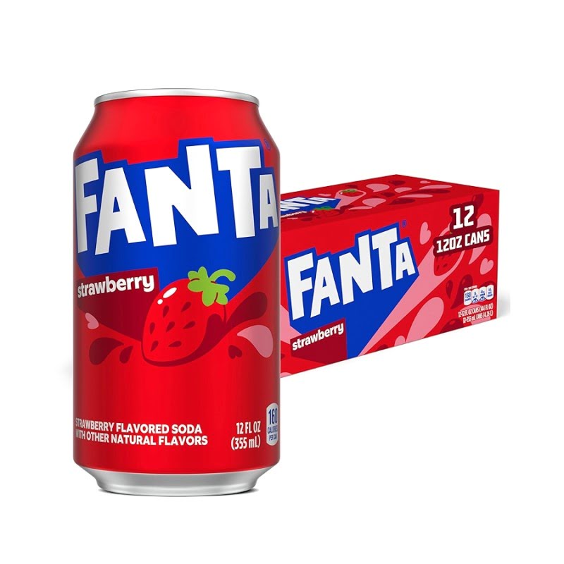 Fanta Strawberry Can 12oz/12pk X 2 (24pk)