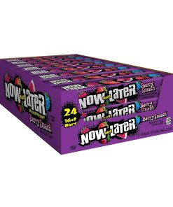 Now and Later Mixed Fruit Chews, Berry Smash Flavor, 2.44 each, Pack of 24