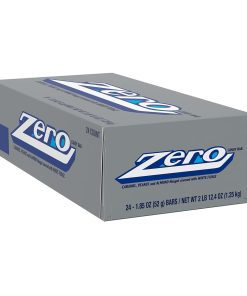 Alternative view of ZERO White Fudge, Caramel, Peanut and Almond Nougat Candy Bar, 1.85 oz, 24 Count