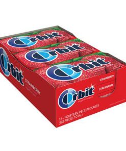 Alternative view of Orbit Strawberry Gum 12 Count 14 Pieces Each Tray