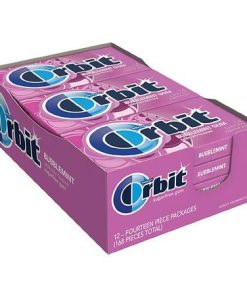 Orbit Bubblemint Sugar Free Chewing Gum 12 Count 14 Pieces Each Tray