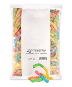 Albanese Sour Neon Worms 4.5 pound bag