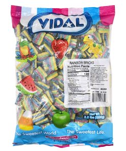 Alternative view of Vidal 2.2 Lb Rainbow Bricks Gummi Bulk
