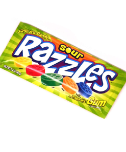 Razzles Sour Candy Gum 24 Count 1.4 ounce