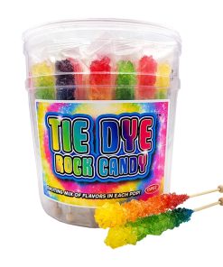 Alternative view of Espeez Tie Dye Mixed Assorted Rock Candy On a Stick Jar 36 ct