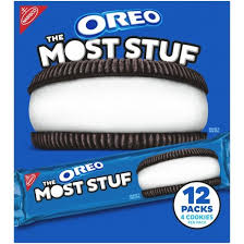 Oreo The Most Stuf 12 Packs 4 Cookies Per Pack 3 Ounce Each